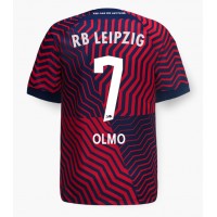 Camiseta RB Leipzig Dani Olmo #7 Segunda Equipación Replica 2023-24 mangas cortas